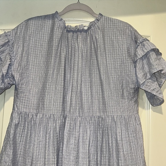 Storia Icy Blue Ruffled Layered Dress - Picture 4 of 8